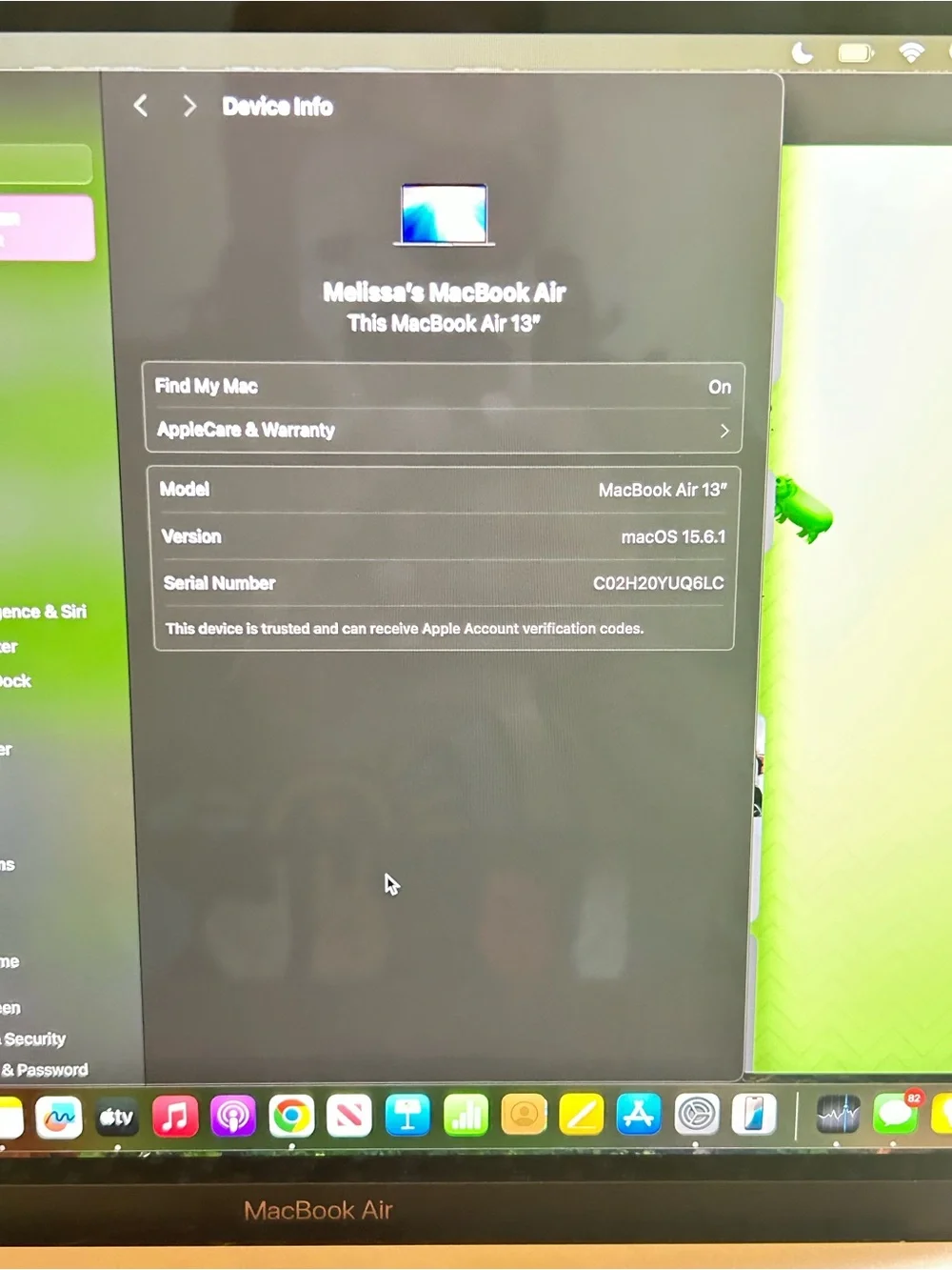 Apple MacBook Air - Silver and Black Display